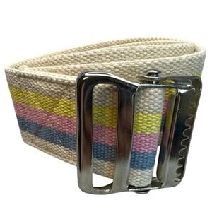 Sammons Preston Gait Belt Cotton Pastel Stripe Retro Kidcore NWOT
